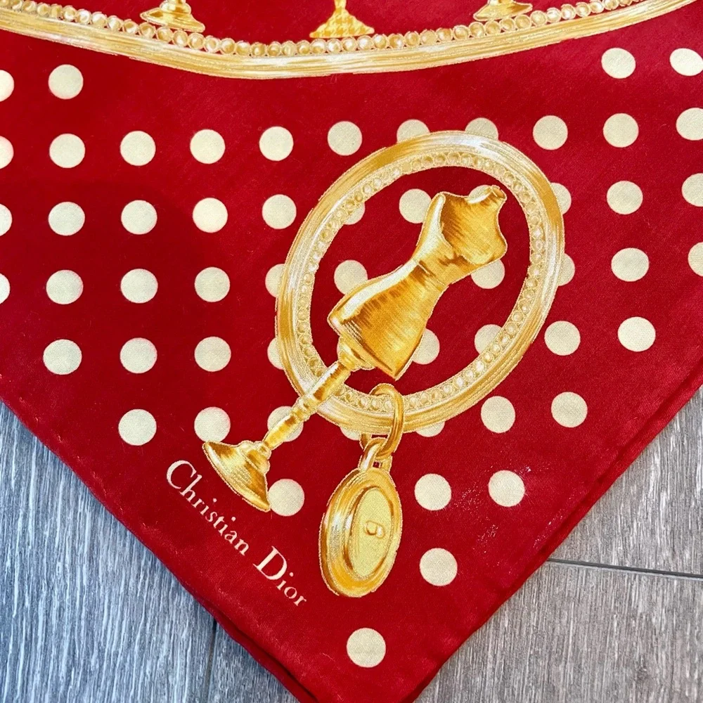 Vintage Dior rolled hem scarf nwot.
